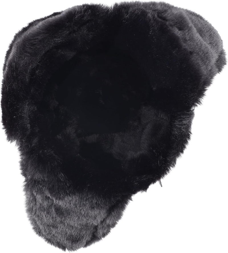 Connectyle Aviator Trapper Hat for Men Women Faux Fur Warm Winter Hat with Ear Flaps Faux Suede Ushanka Cold Weather Hats - Image 5